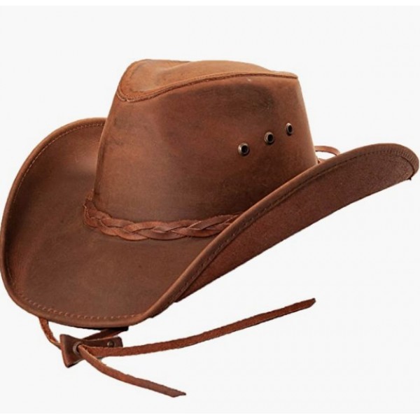 Copper Hollywood Leather Cowboy Hat — Handcrafted 100% Fine Leather Hat by American Hat Makers — Breathable, System, Copper Copper Hollywood Leather Cowboy Hat — Handcrafted 100% Fine Leather Hat by American Hat Makers — Breathable, System, Copper