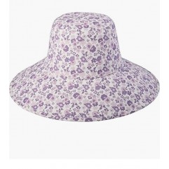 Violet Bloom Women's Wide-Brimmed Cotton Canvas Holiday Bucket Hat