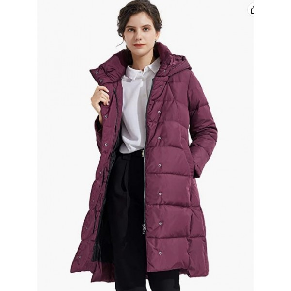 Amaranthv Women's Hooded Down Jacket Long Winter Coat Amaranthv Women's Hooded Down Jacket Long Winter Coat