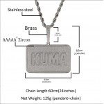 Personalized Square Letter Pendant Necklace