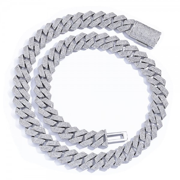 Moissanite Cuban Chain Necklace Moissanite Cuban Chain Necklace