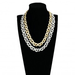 Men's Moissanite Inlaid Necklace